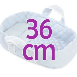 Accessoires pour poupée Así 36 cm - Nacelle bleu moyen avec étoiles blanches