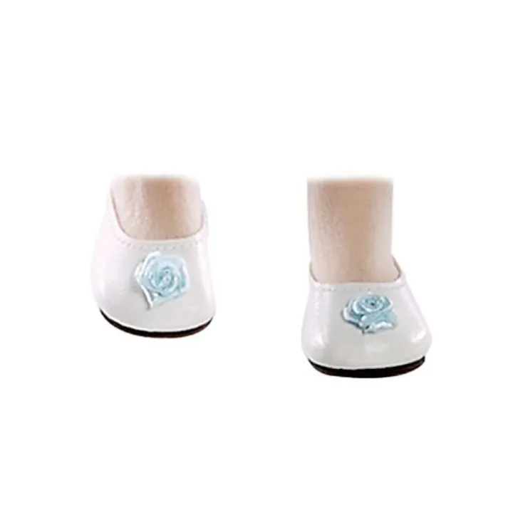 Accessoires pour poupée Paola Reina 32 cm - Las Amigas - Chaussures blanches à fleur bleue