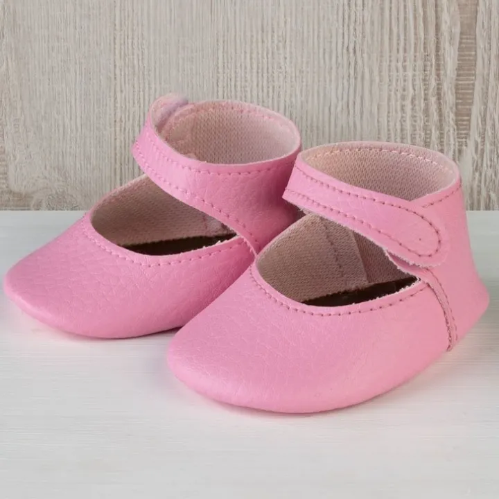 Compléments pour poupée Así 43 à 46 cm - Chaussons roses pour poupées María, Pablo, Leo, Real Reborn et Limited Series