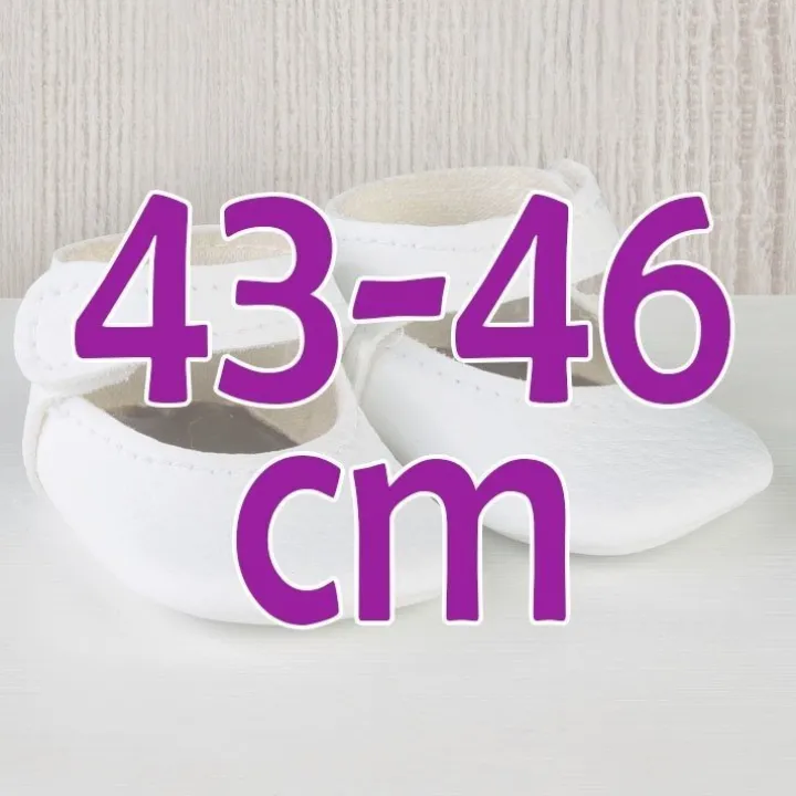 Compléments pour poupée Así 43 à 46 cm - Chaussons blancs pour poupées María, Pablo, Leo, Real Reborn et Limited Series