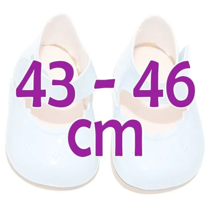 Compléments pour poupée Así 43 à 46 cm - Chaussures bleu clair pour poupée María, Pablo, Leo et série limitée