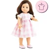 Ensemble de poupée Paola Reina 45 cm - Soy Tú - Emily - Robe à carreaux rose