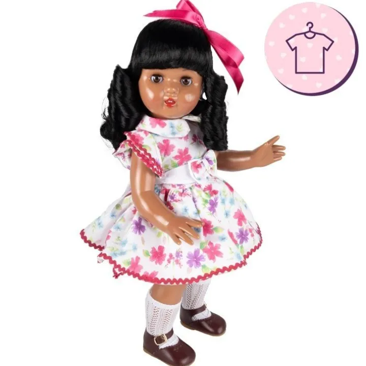 Ensemble pour poupée Mariquita Pérez 50 cm - Robe fuchsia à fleurs