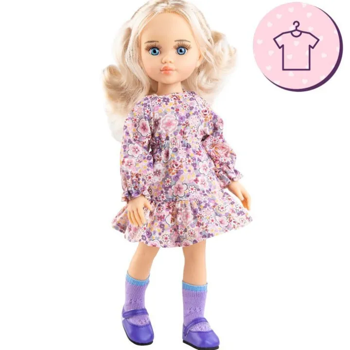 Ensemble pour poupée Paola Reina 32 cm - Las Amigas - Clara - Robe à fleurs roses
