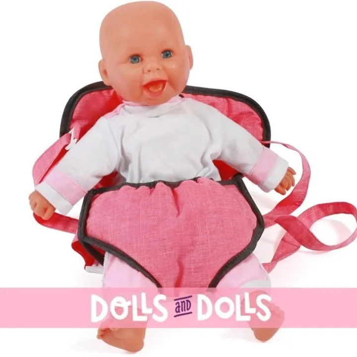 Porte-bébé poupée - Bayer Chic 2000 - Corail-Gris