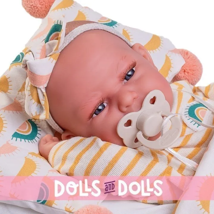 Poupée Antonio Juan 33 cm - Nouveau-né Clara avec sac à soleil