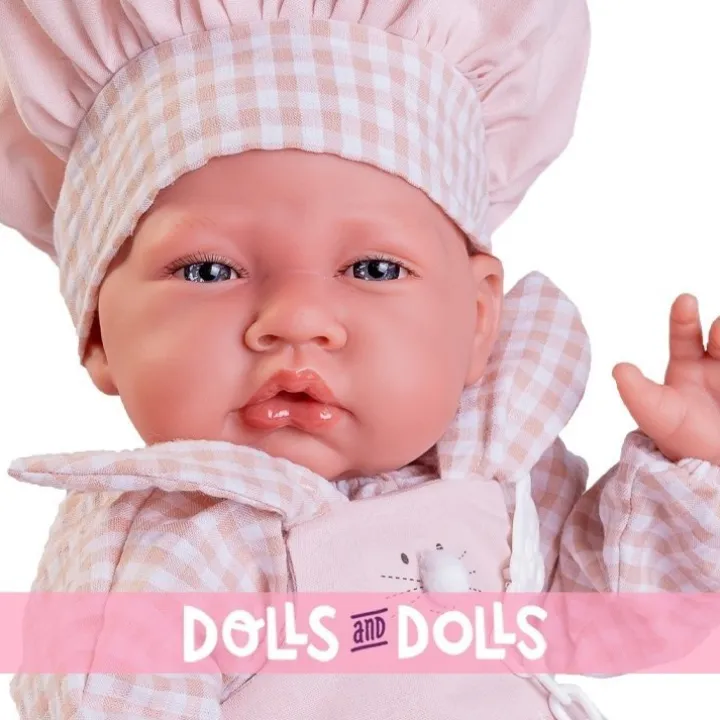 Poupée Antonio Juan 42 cm - Nouveau-né chef en tablier pour vous !