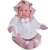 Poupée Antonio Juan 52 cm - "Mi primer Reborn" Alejandra avec un sac à goûter