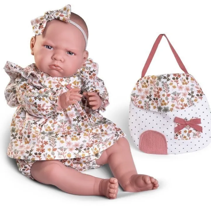Poupée Antonio Juan 52 cm - "Mi primer Reborn" Berta avec sac maison