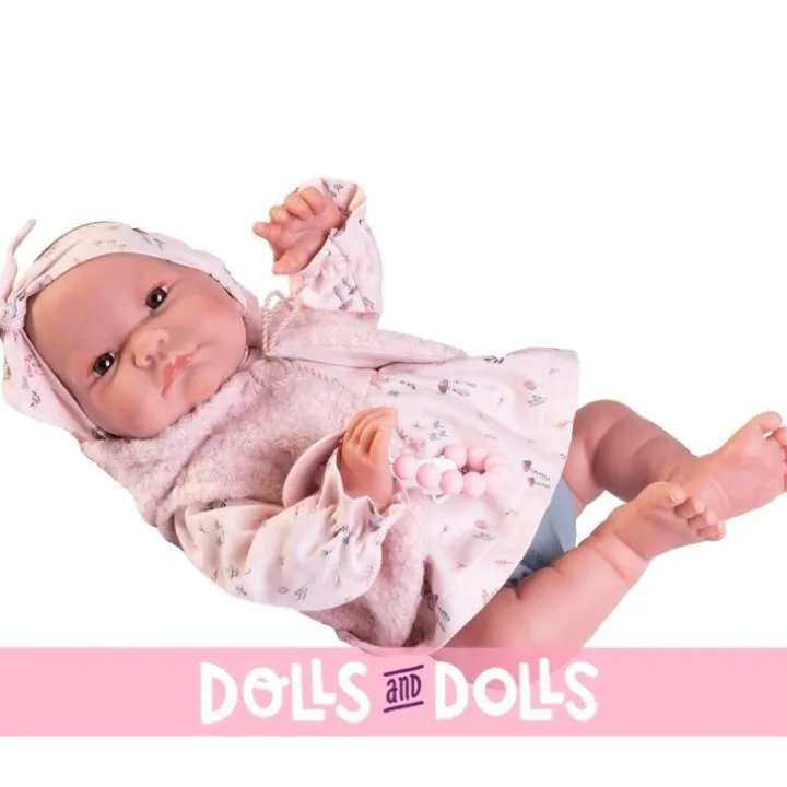 Poupée Antonio Juan 42 cm - Sweet Reborn Nica avec gilet et ruban