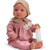 Poupée Así 46 cm - Leo en pyjama rose avec masque