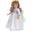 Poupée Así 57 cm - Pepa Plumeti de communion avec ceinture de tulle rose