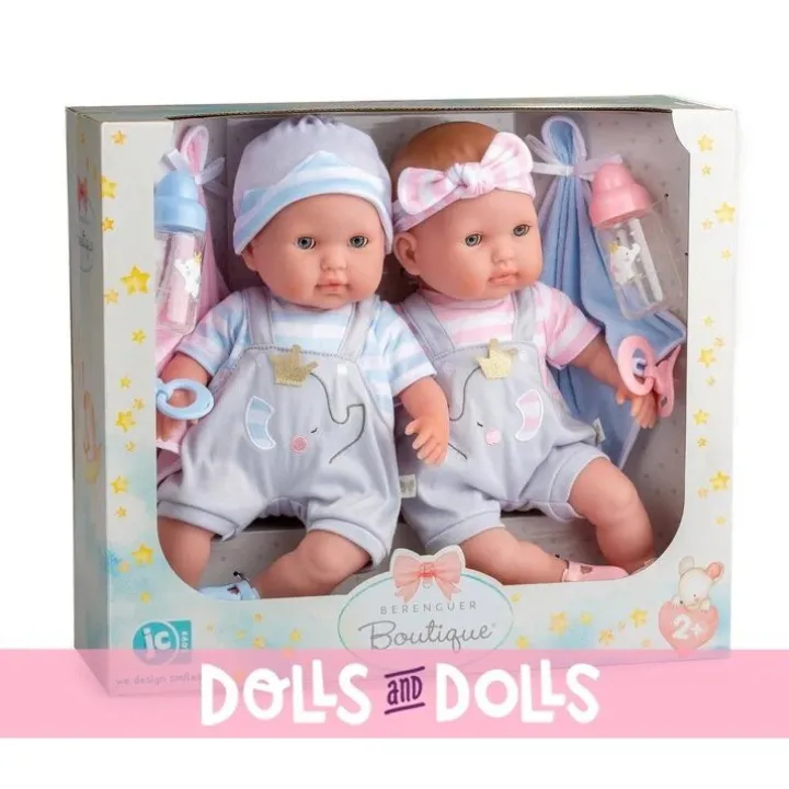 Poupée Berenguer Boutique 38 cm - Jumeaux avec pyjama et accessoires