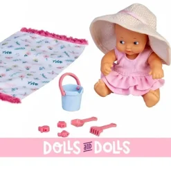 Poupée classique Barriguitas 15 cm - Bébé jouant sur le rivage
