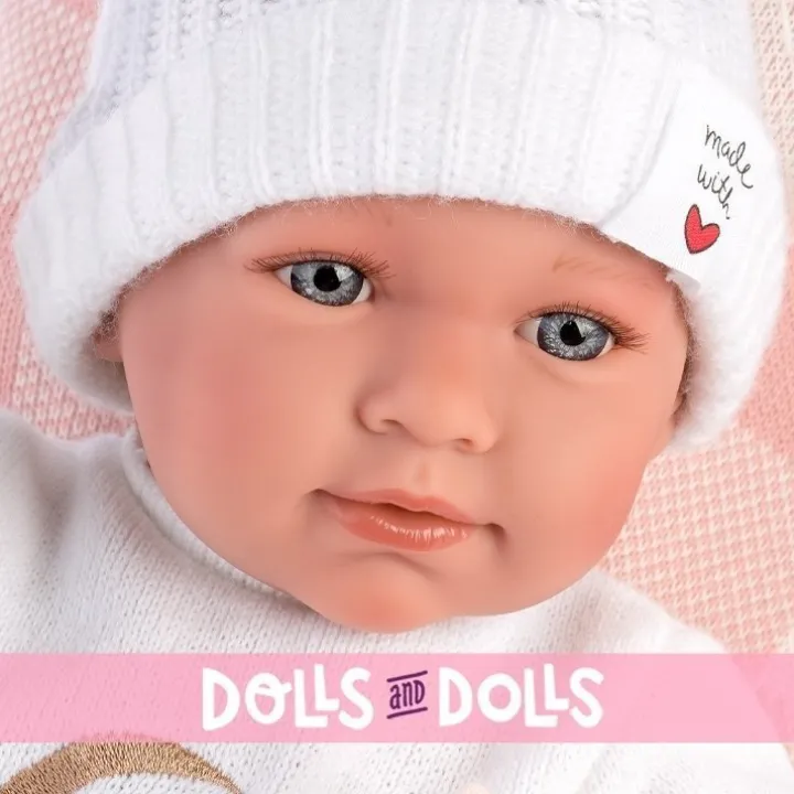 Poupée Llorens 40 cm - Nouveau-né Mimi crybaby avec broderie de la lune