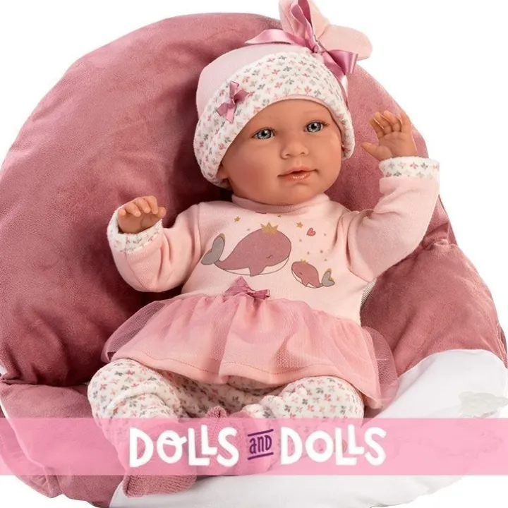 Poupée Llorens 40 cm - Pleurer Mimi nouveau-né avec porte-bébé