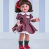 Poupée Mariquita Pérez 50 cm - Avec ensemble écossais rouge et vert