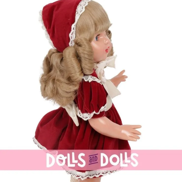 Poupée Mariquita Pérez 50 cm - Avec robe et capuche bordeaux