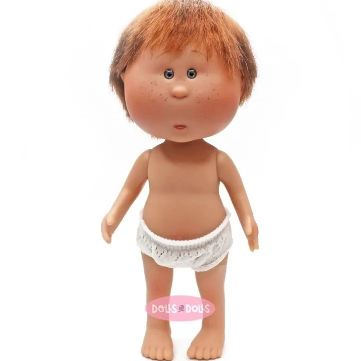 Poupée Nines d'Onil 23 cm - Little Mio aux cheveux roux raides - Sans vêtements