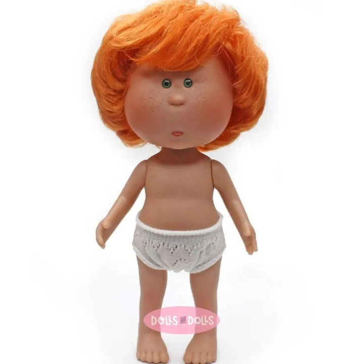 Poupée Nines d'Onil 23 cm - Little Mio aux cheveux roux ondulés - Sans vêtements