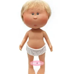 Poupée Nines d'Onil 23 cm - Little Mio aux cheveux blonds raides - Sans vêtements
