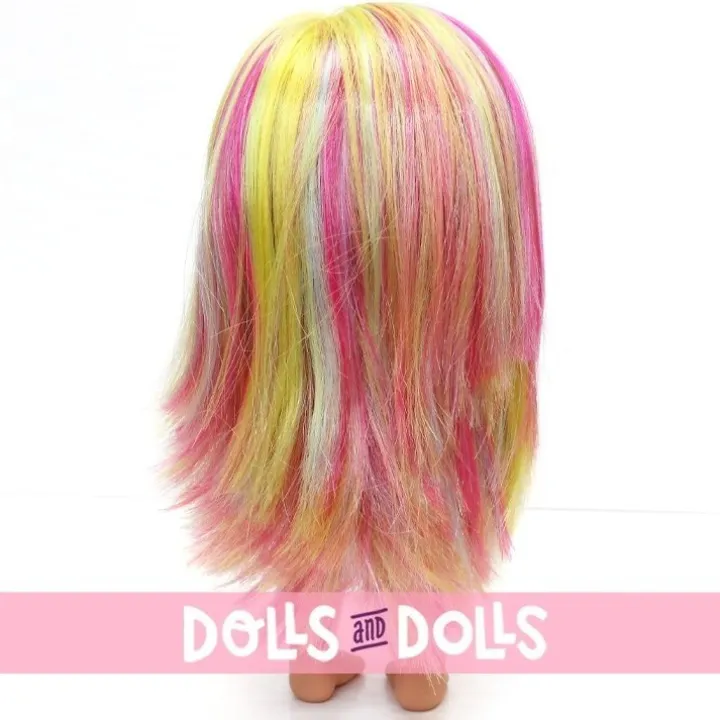Poupée Nines d'Onil 23 cm - Little Mia aux cheveux raides multicolores - Sans vêtements