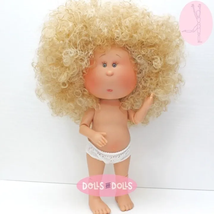 Poupée Nines d'Onil 30 cm - Mia ARTICULÉE - Mia aux cheveux blonds bouclés - Sans vêtements