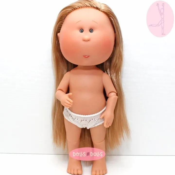 Poupée Nines d'Onil 30 cm - Mia ARTICULÉE - Mia blonde avec des cheveux raides - Sans vêtements
