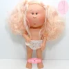 Poupée Nines d'Onil 30 cm - Mia ARTICULÉE - Mia avec des cheveux ondulés roses - Sans vêtements