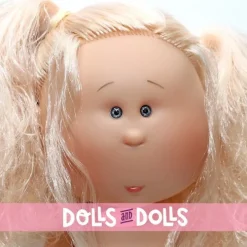 Poupée Nines d'Onil 30 cm - Mia ARTICULÉE - Mia avec des cheveux ondulés roses - Sans vêtements