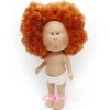 Poupée Nines d'Onil 30 cm - Mia aux cheveux roux bouclés avec des nattes - Sans vêtements