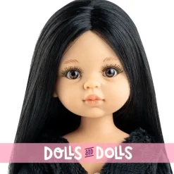 Poupée Paola Reina 32 cm - Las Amigas - Carola en robe noire avec bordures et veste
