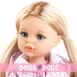 Poupée Paola Reina 32 cm - Las Amigas - Rosa avec robe rose et veste à carreaux