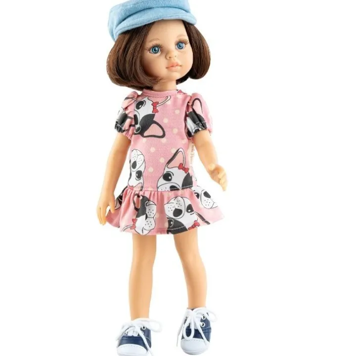 Poupée Paola Reina 32 cm - Las Amigas - Gabriela en robe de chiot