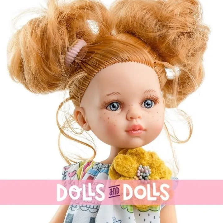 Poupée Paola Reina 32 cm - Las Amigas - Dasha avec robe imprimée fleur jaune