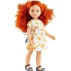 Poupée Paola Reina 32 cm - Las Amigas - Virgi en robe à fleurs orange