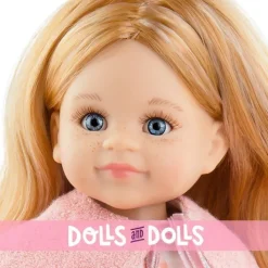 Poupée Paola Reina 32 cm - Las Amigas - Conchi dans un manteau à carreaux roses