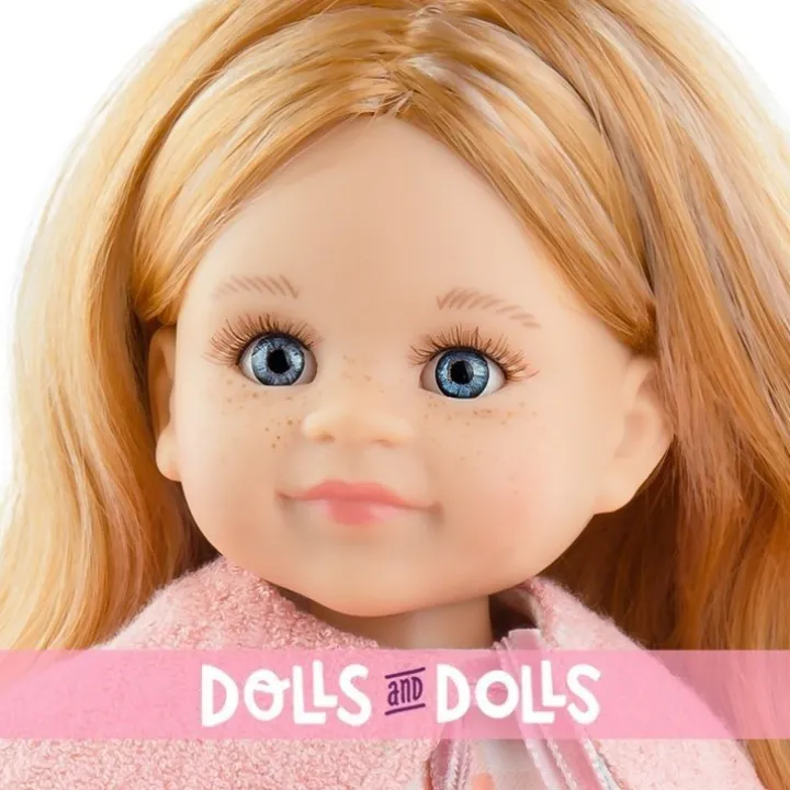 Poupée Paola Reina 32 cm - Las Amigas - Conchi dans un manteau à carreaux roses