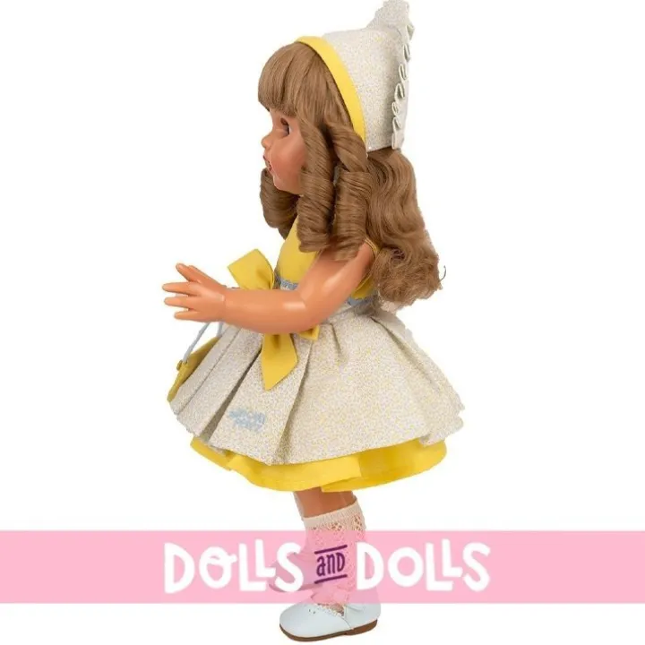 Poupées Mariquita Pérez et Juanín Pérez 50 cm - Robe jaune 2024 + Chemise à rayures 2024