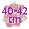 Tenue pour poupée Antonio Juan 40-42 cm - Robe bleue à fleurs rouges