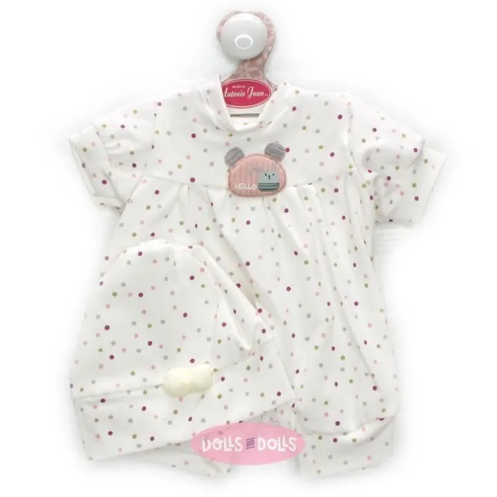 Tenue pour poupée Antonio Juan 40-42 cm - Pyjama à pois