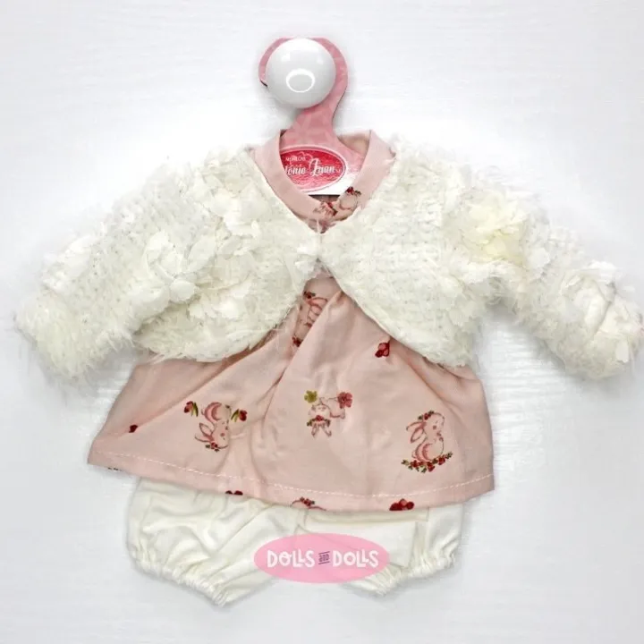 Tenue pour poupée Antonio Juan 33-34 cm - Set bunnies avec veste blanche