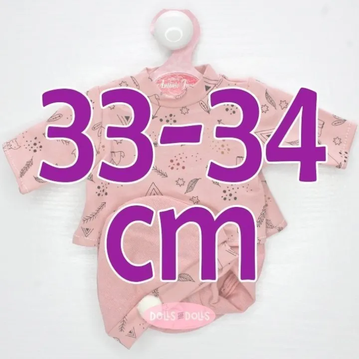 Tenue pour poupée Antonio Juan 33-34 cm - Ensemble rose avec chapeau
