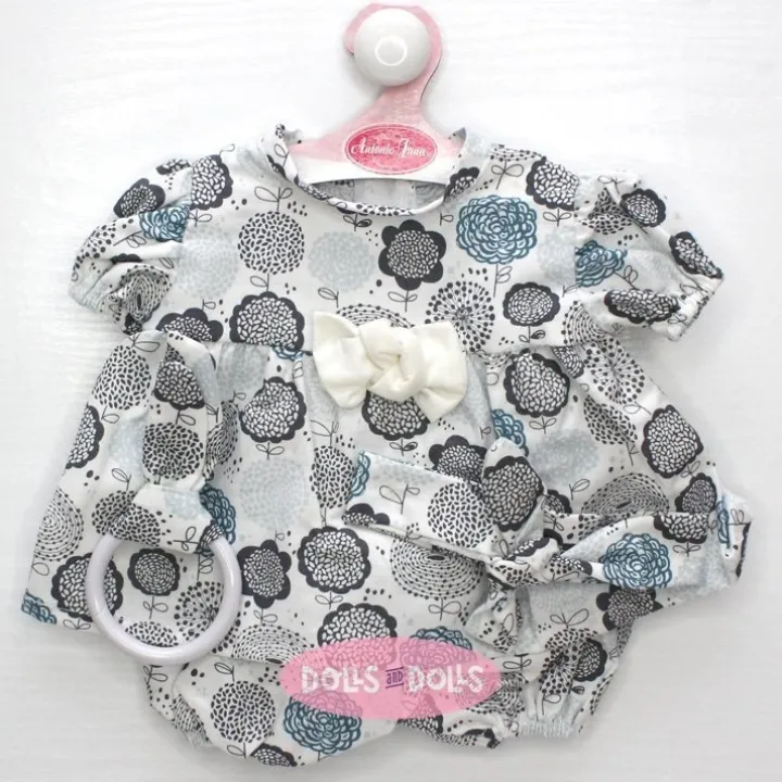 Tenue pour poupée Antonio Juan 52 cm - Collection Mi Primer Reborn - Ensemble fleur bleue avec bandeau et anneau de dentition