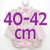 Tenue pour poupée Antonio Juan 40-42 cm - Robe rose imprimé géométrique avec bandeau