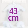 Tenue pour poupée Así 43 cm - Barboteuse à fleurs bleues avec veste pour Pablo