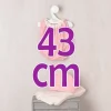 Tenue pour poupée Así 43 cm - Body et bonnet roses avec couverture beige pour poupée María