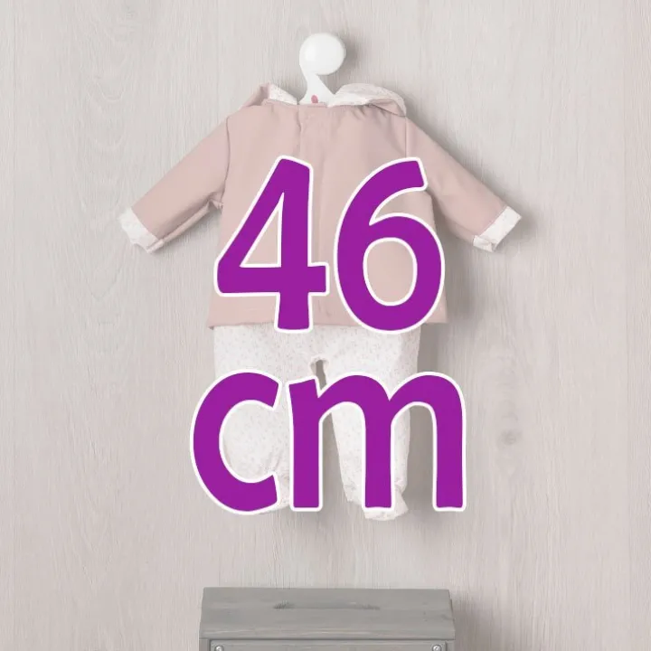 Tenue pour poupée Así 46 cm - Ensemble mackintosh rose pour poupée Leo
