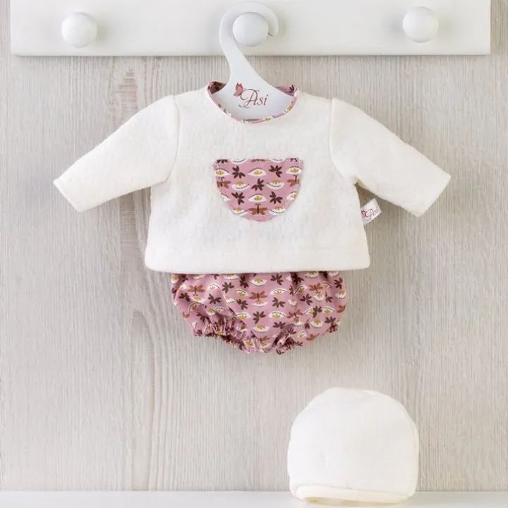 Tenue pour poupée Así 36 cm - Ensemble bloomer libellule et pull beige pour poupée Koke