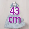 Tenue pour poupée Así 43 cm - Grenouillère Plumeti et coussin en forme de feuille pour poupée Pablo